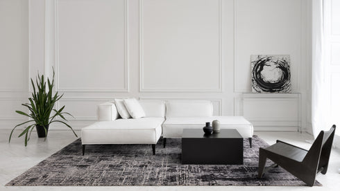Lyza Rug Abstract Black Rug